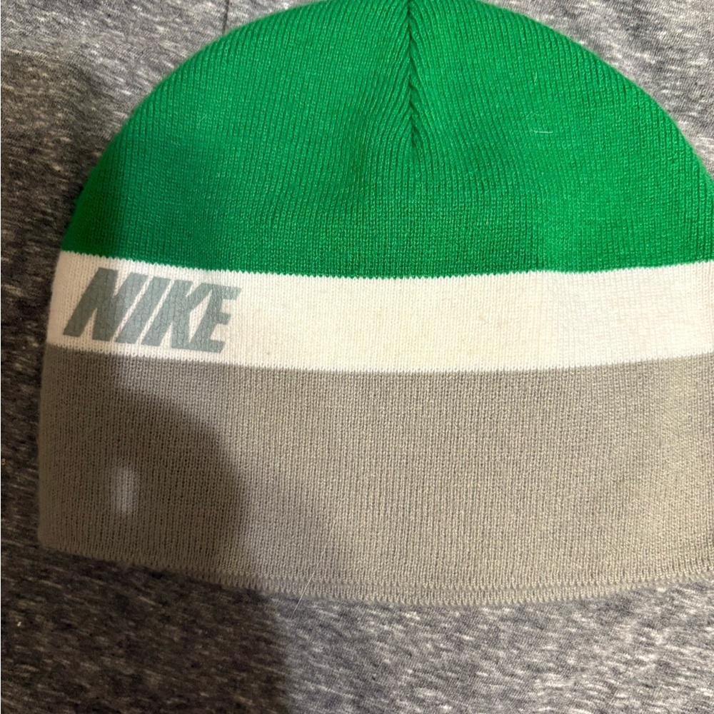 Nike Green and Gray Beanie